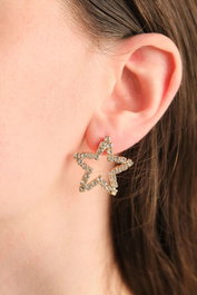Heliophilia Silver Pendientes de Latón con Circonio Dorado